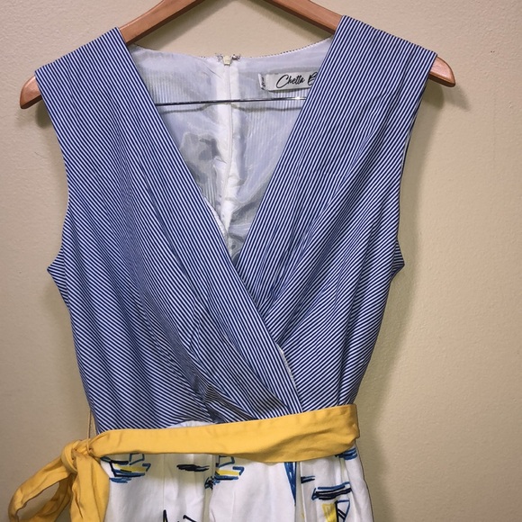 Beautiful blue and yellow sailboat dress ⛵️ - Picture 5 of 5